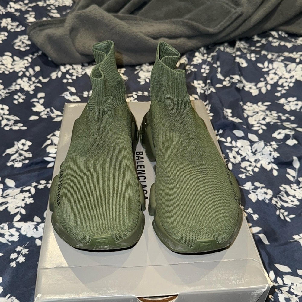 Balenciaga Green Knit Sneakers